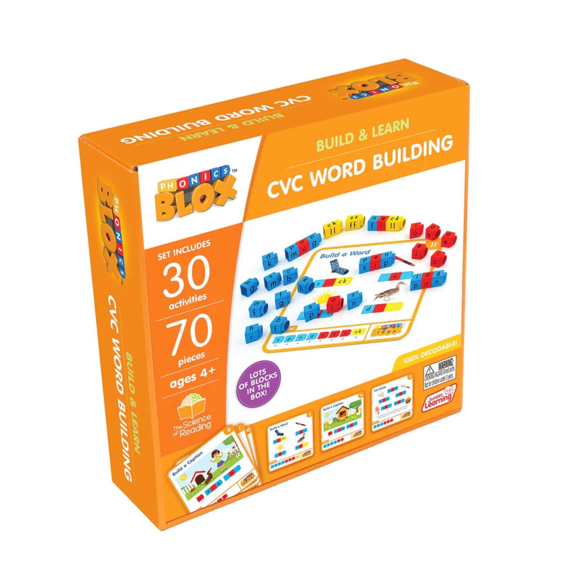 Junior Learning® CVC Word Building Phase 2 Rainbow Phonics Set
